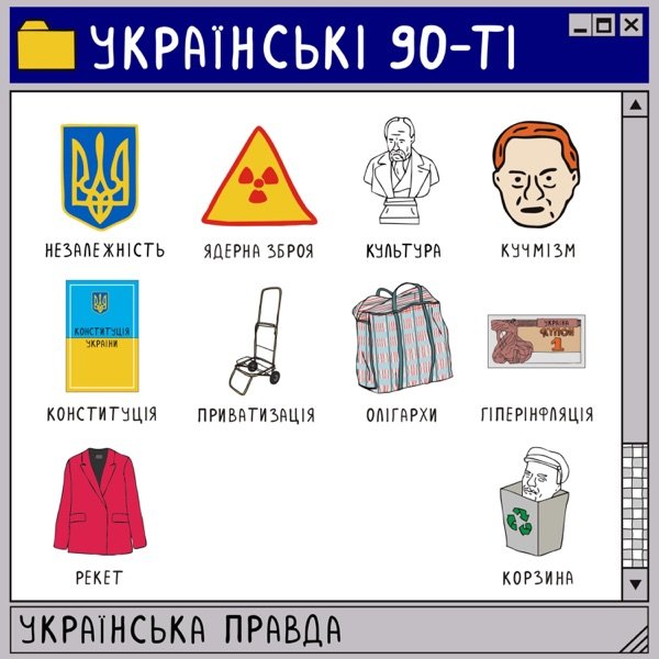 Обкладинка подкасту Українські 90-ті